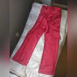 Vici Collection Red Satin Pants